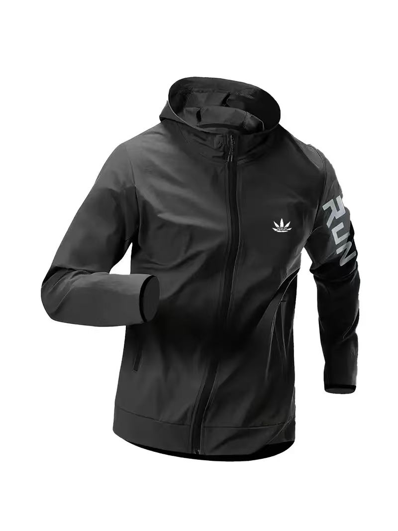 Mens Run Hooded Windbreaker Ja - огляд і ціна Running Gear Jacket