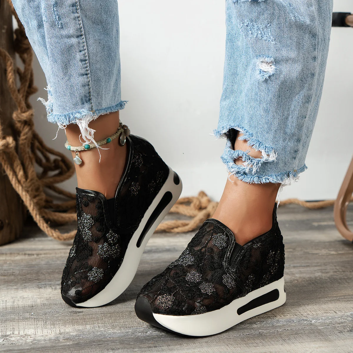 Lace Flats Platform Women Spor - огляд і ціна Running Gear For Women