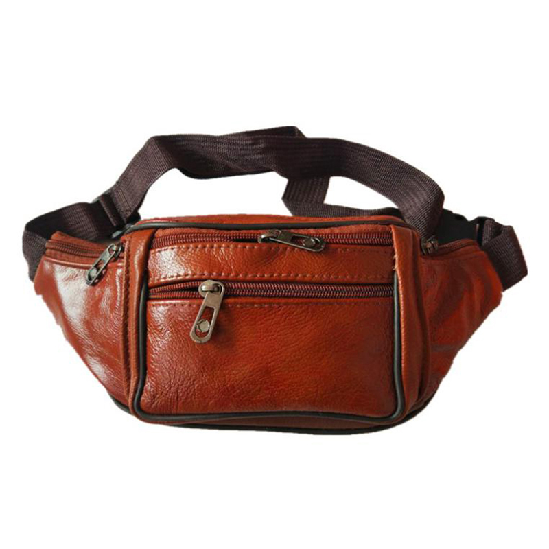 Leather Men Waist Chest Bag Th - огляд і ціна Running Gear For