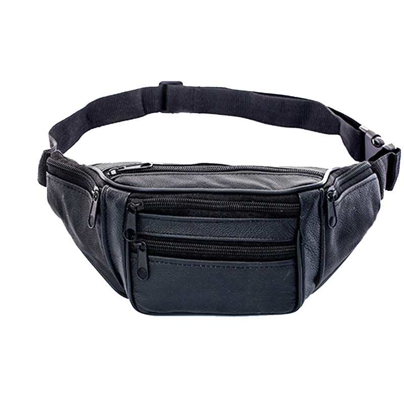 Leather Men Waist Chest Bag Th - огляд і ціна Running Gear For